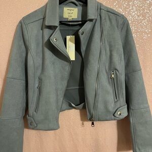 Iris Blue Leather Jacket with Modern Style and Premium Quality